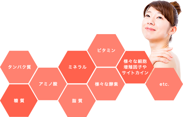 プラセンタ(胎盤)の中に含まれている有効成分